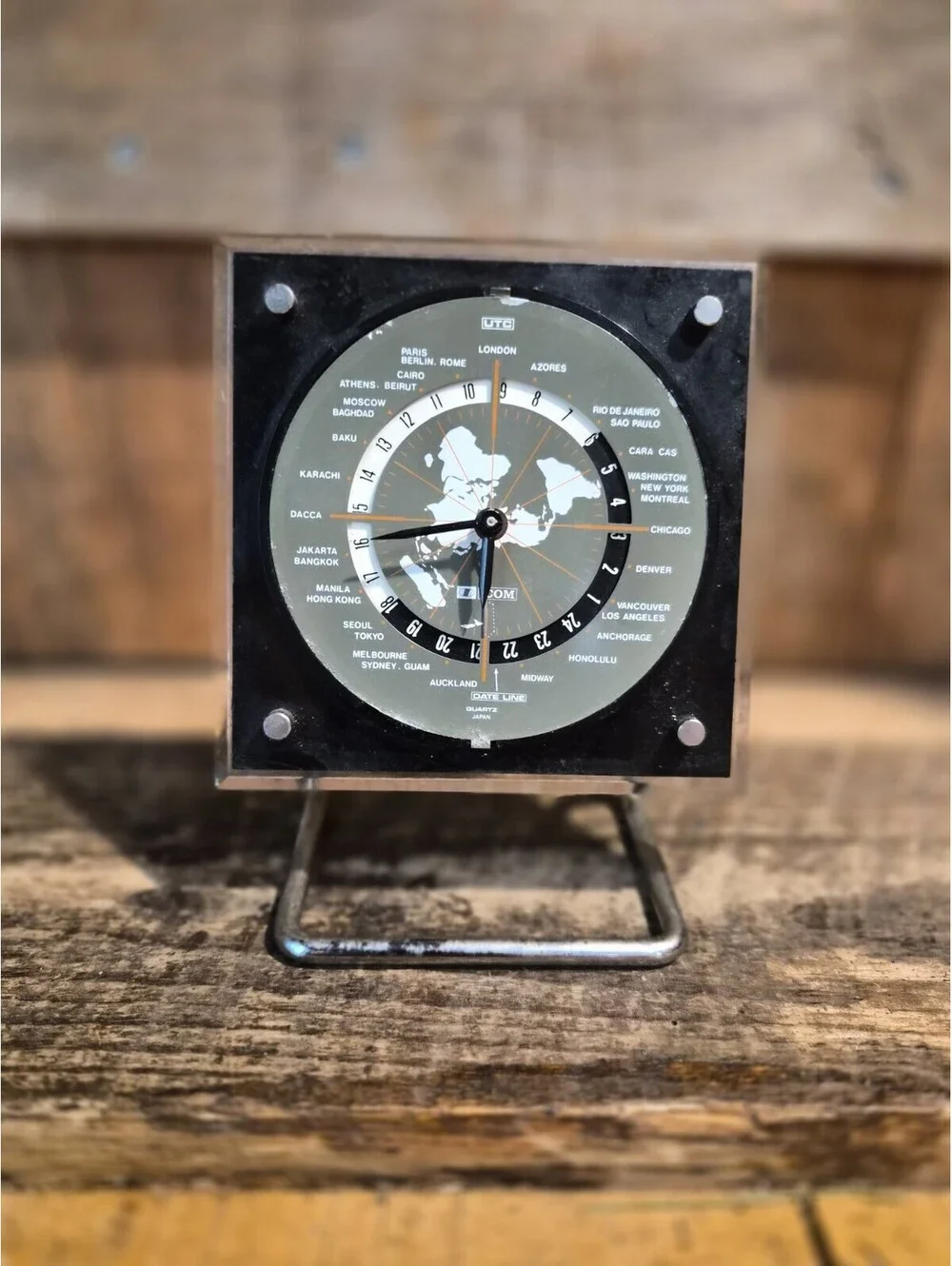Vintage Seiko World Clock Needs Repairs New Face Clock Dont Tick